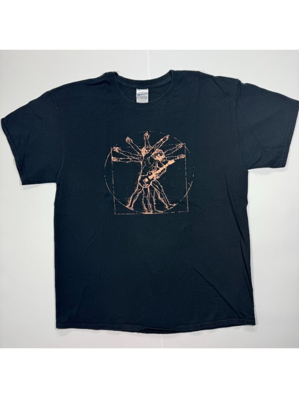 Gildan Ultra Cotton T-Shirt Men's L Black Graphic Print Cotton Workwear Summer